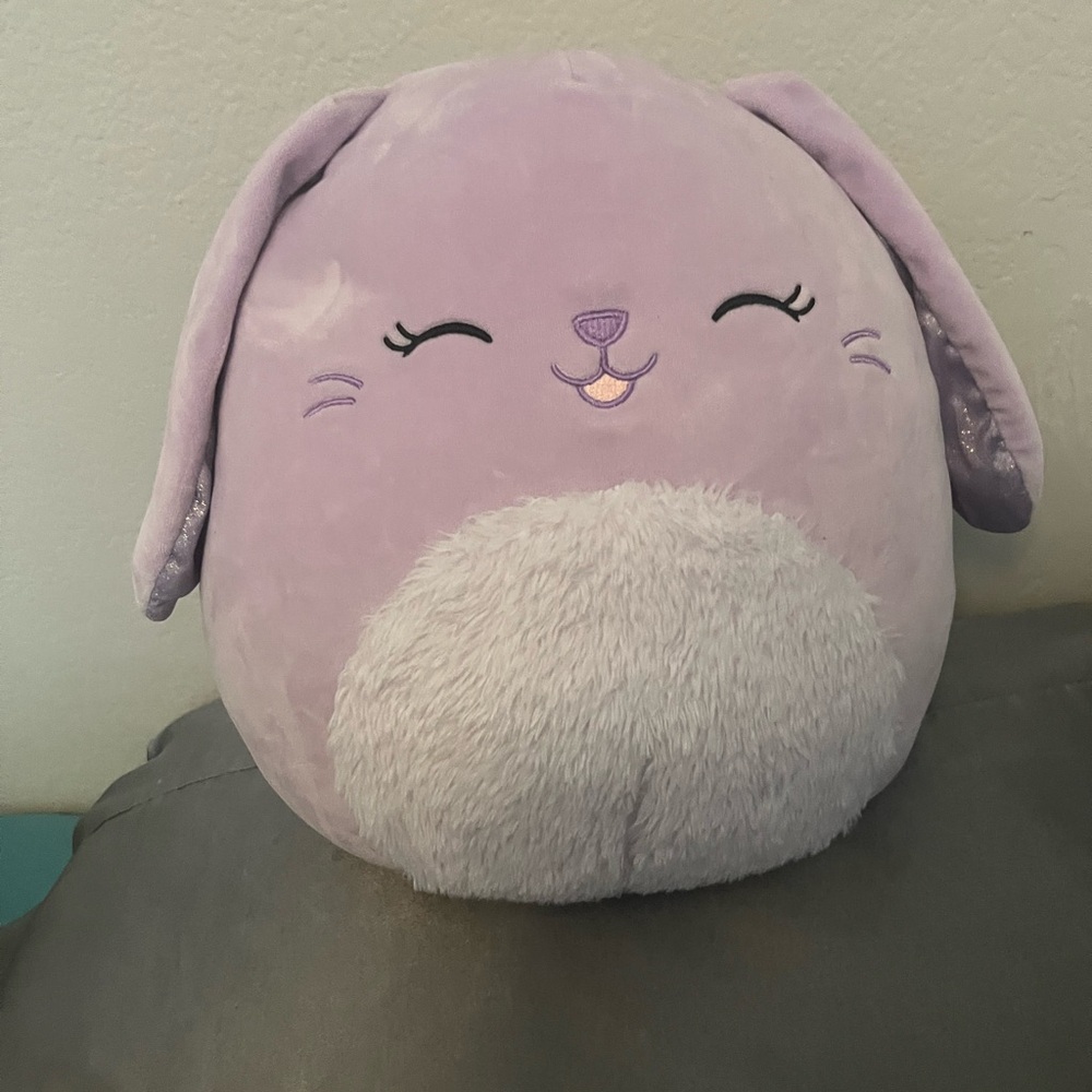 Squishmallows Purple and White Bunny Plush